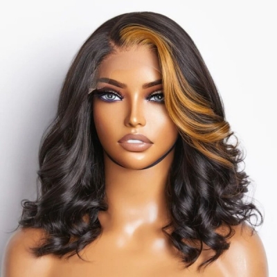 Glueless Wig Strunk Stripe Brown Color Wear Go Wig 200% Density HD Lace Customize 3-4 Days