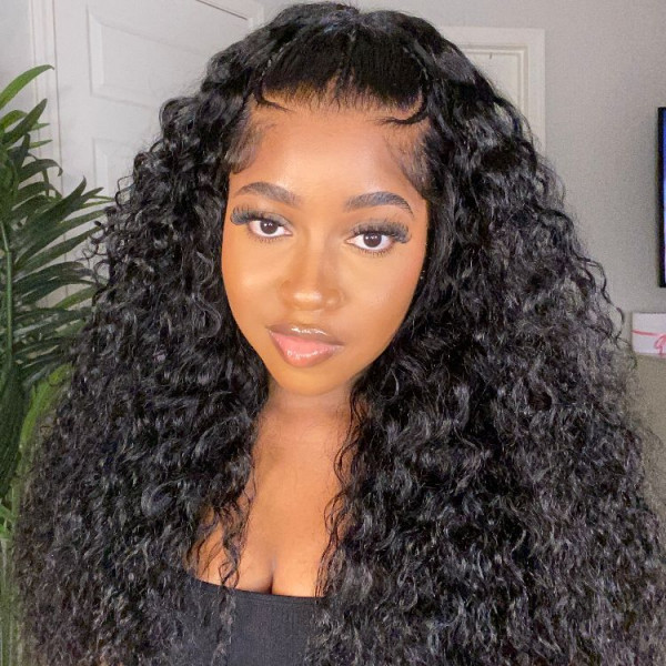 150% Density Pre Braided 13*6 HD Lace Full Frontal Wig Pre Plucked Pre Bleached Knots Natural Wig